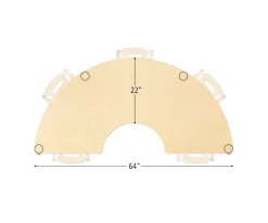 Half Circle Classroom Table