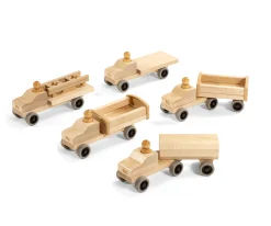 Set of Five Small Trucks